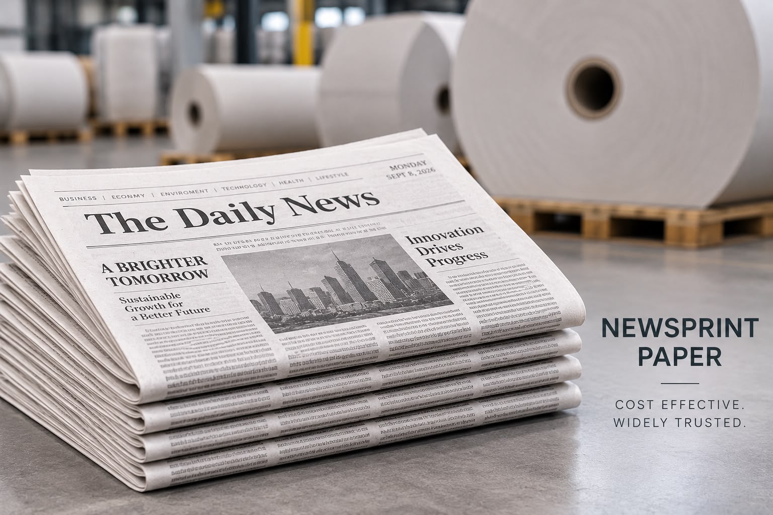 Newsprint paper production