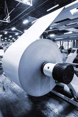 Paper roll on production machine